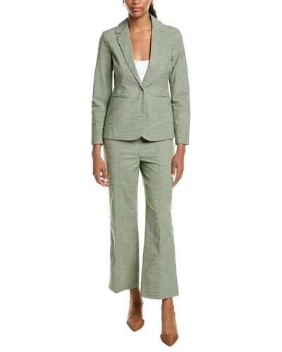 Nanette Lepore Nanette  2pc Long Sleeve Suit Set In Green