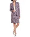 Nanette Lepore 2pc Ponte Skirt Suit In Purple