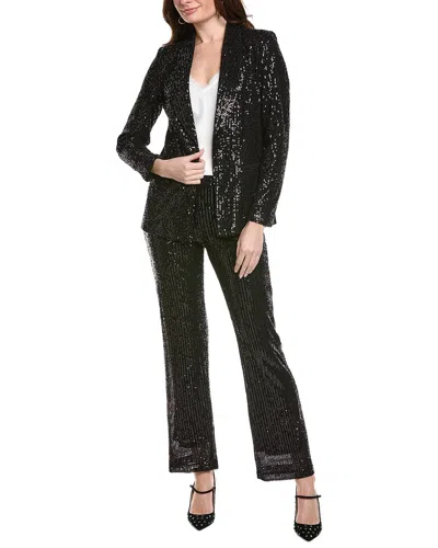 Nanette Lepore Nanette  2pc Sequin Suit Jacket & Pant Set In Black