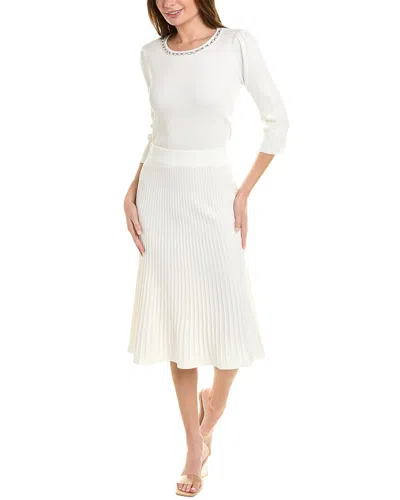 Nanette Lepore 2pc Top & Skirt Set In White