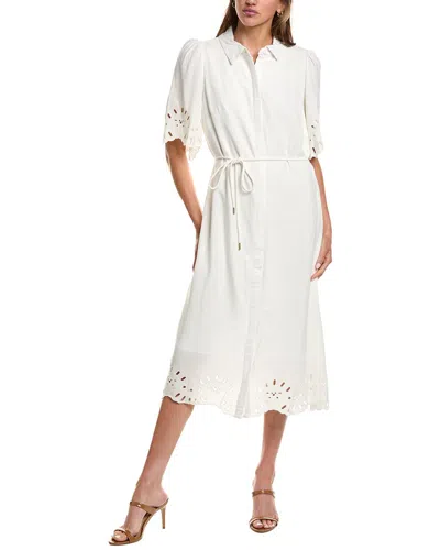 Nanette Lepore Nanette  3/4 Sleeve Maxi Dress In White