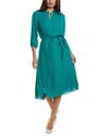 Nanette Lepore Pleated Tie Waist Midi Dress