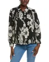 Nanette Lepore Nanette  Accordion Pleated Shirt In Black