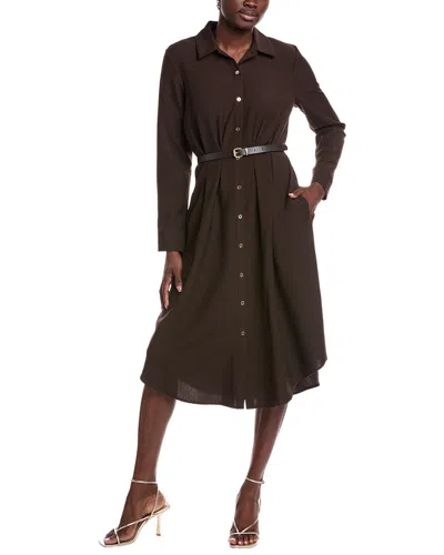 Nanette Lepore Belted Shirtdress In Brown