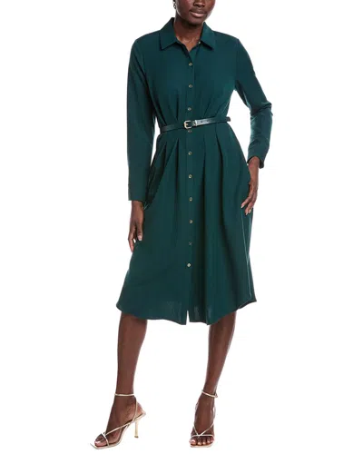 Nanette Lepore Belted Shirtdress In Green