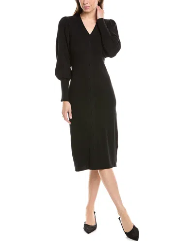 Nanette Lepore Nanette  Cable Front Sweaterdress In Black