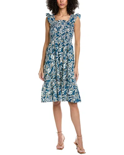 Nanette Lepore Nanette  Cap Sleeve Midi Dress In Blue