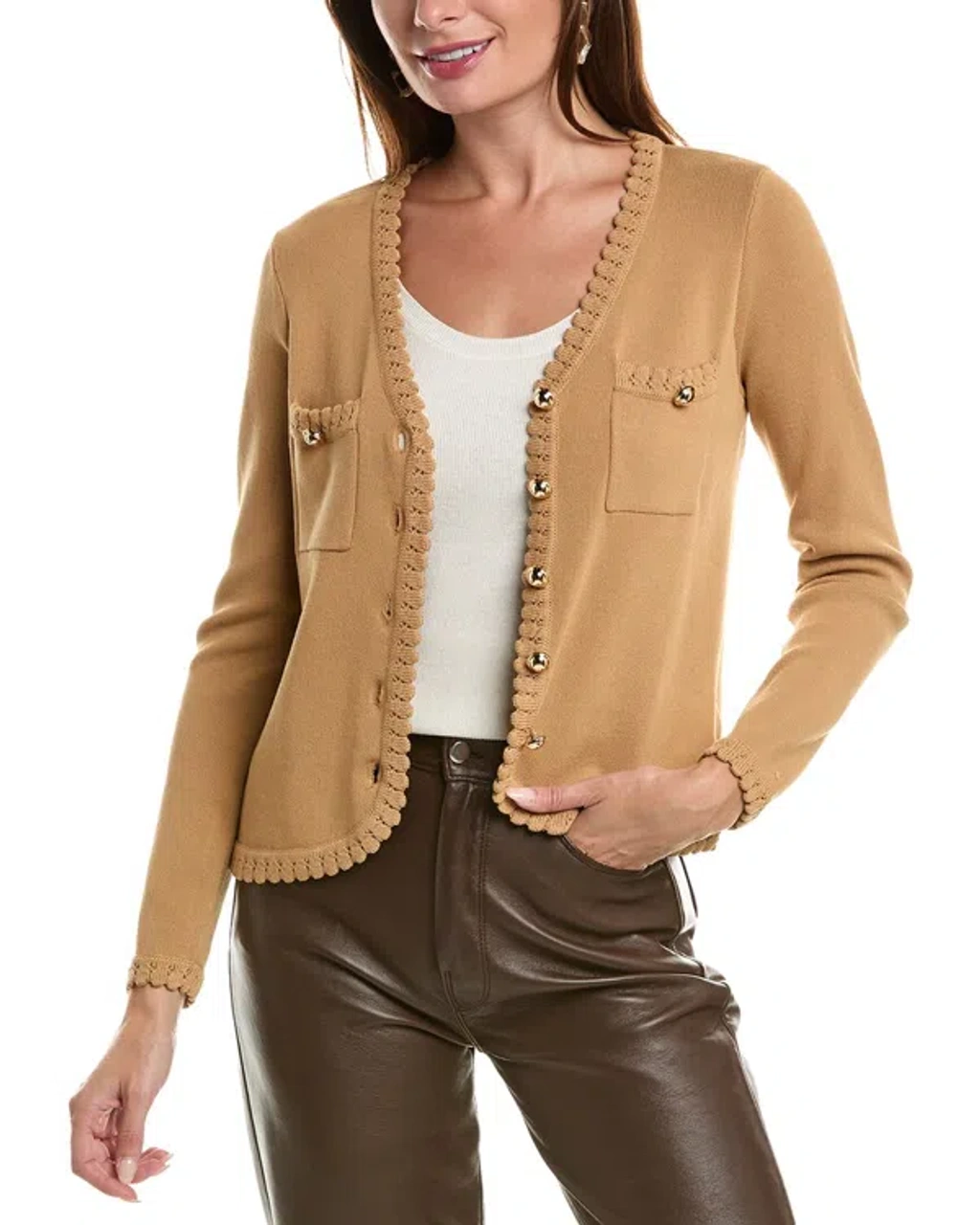 Nanette Lepore Nanette Cardigan In Beige ModeSens