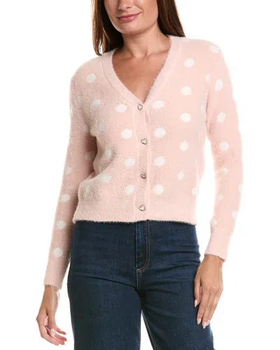Nanette Lepore Polka Dot Cardigan In Pink