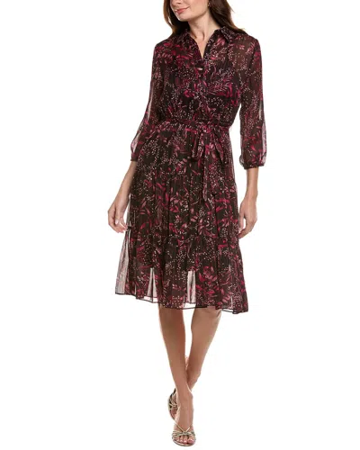Nanette Lepore Nanette  Chiffon Midi Dress In Animal Print