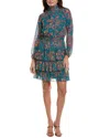 Nanette Lepore Nanette  Clipped Dot Mini Dress In Black
