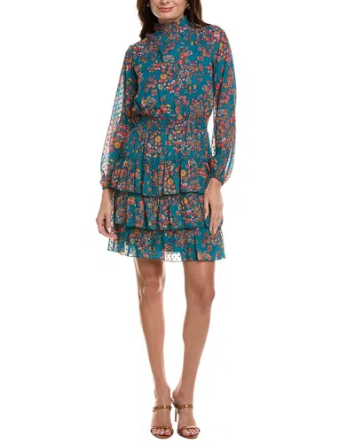 Nanette Lepore Nanette  Clipped Dot Mini Dress In Black