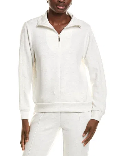 Nanette Lepore Nanette  Collared 1/4-zip Pullover In White