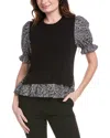 Nanette Lepore Contrast Top In Black