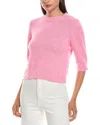 Nanette Lepore Elbow Sleeve Spring Pullover In Pink
