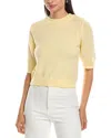 Nanette Lepore Elbow Sleeve Spring Pullover In Yellow