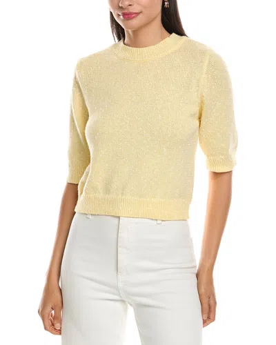 Nanette Lepore Elbow Sleeve Spring Pullover In Yellow