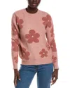 Nanette Lepore Eyelash Intarsia Sweater In Multi