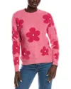 Nanette Lepore Nanette  Eyelash Intarsia Sweater In Pink