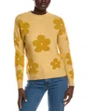 Nanette Lepore Eyelash Intarsia Sweater In Yellow