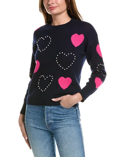 Nanette Lepore Nanette  Heart Sweater In Blue