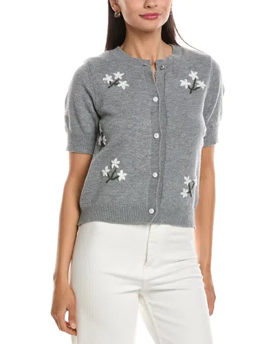 Nanette Lepore Knit Cardigan In Gray