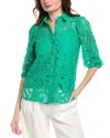 Nanette Lepore Lace Blouse In Green