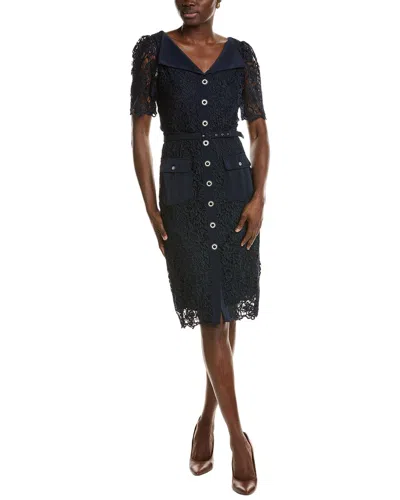 Nanette Lepore Nanette  Lace Midi Dress In Black