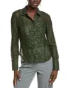 Nanette Lepore Nanette  Lace Shirt In Green