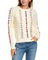 Nanette Lepore Lacing Sweater In White