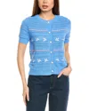 Nanette Lepore Linen-blend Cardigan In Blue