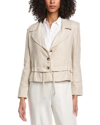 Nanette Lepore Nanette  Linen-blend Jacket In Brown