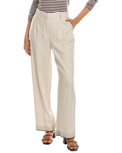 Nanette Lepore Linen-blend Pant In Neutral