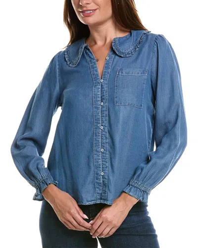 Nanette Lepore Long Sleeve Shirt In Blue
