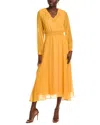 Nanette Lepore Nanette  Madeline Clip Dot Midi Dress In Yellow