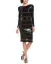 Nanette Lepore Nanette  Mesh & Sequin Midi Dress In Black