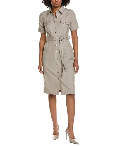 Nanette Lepore Midi Shirtdress In Gray