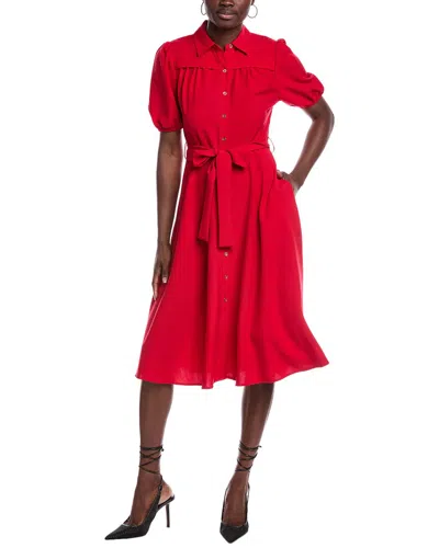 Nanette Lepore Midi Shirtdress In Red