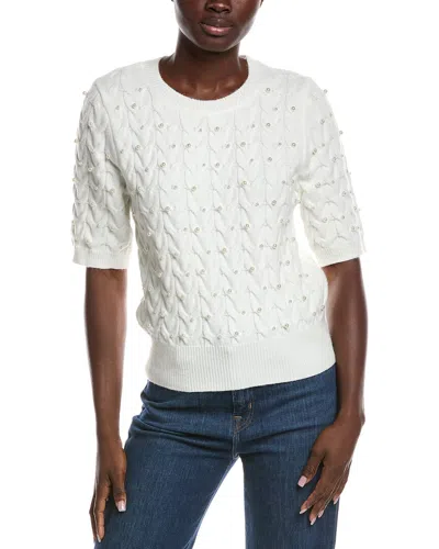 Nanette Lepore Pearl Sweater In White