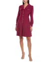 Nanette Lepore Pleated Drop-waist Dress In Purple