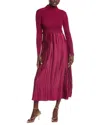 Nanette Lepore Pleated Maxi Dress In Red