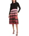 Nanette Lepore Pleated Midi Dress In Black