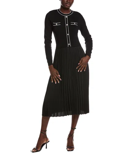Nanette Lepore Nanette  Pleated Midi Dress In Black