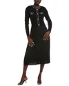 Nanette Lepore Pleated Midi Dress In Black