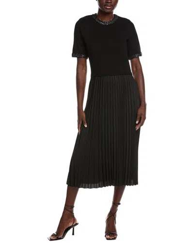 Nanette Lepore Pleated Midi Dress In Black