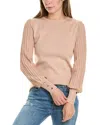 Nanette Lepore Nanette  Balloon Sleeve Sweater In Beige