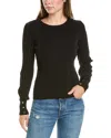 Nanette Lepore Nanette  Lace Sleeve Sweater In Black