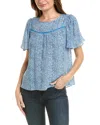 Nanette Lepore Nanette  Printed Top In Blue