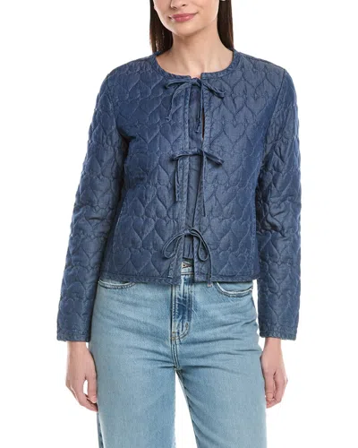 Nanette Lepore Nanette  Quilted Hearts Jacket In Blue