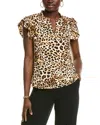 Nanette Lepore Ruffle Sleeve Blouse In Multi